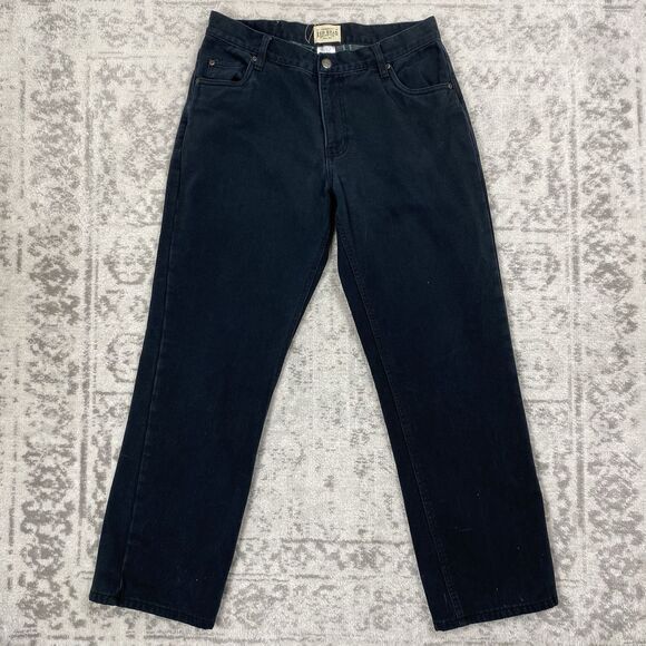 Red Head Jeans Fleece Lined Mens Straight Leg Denim Black Jeans Size 34x32 - Picture 1 of 7